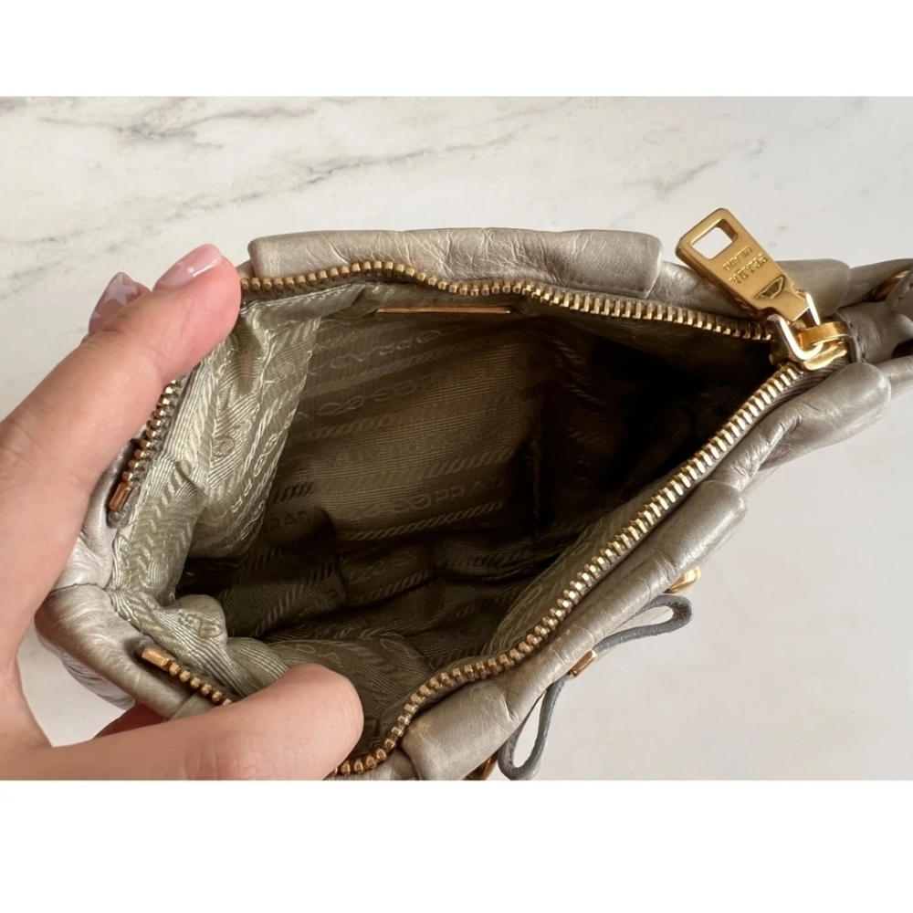 Authentic Prada Leather Wristlet Clutch - Picture 3 of 9